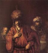 REMBRANDT Harmenszoon van Rijn The Condemnation of Haman oil painting on canvas
